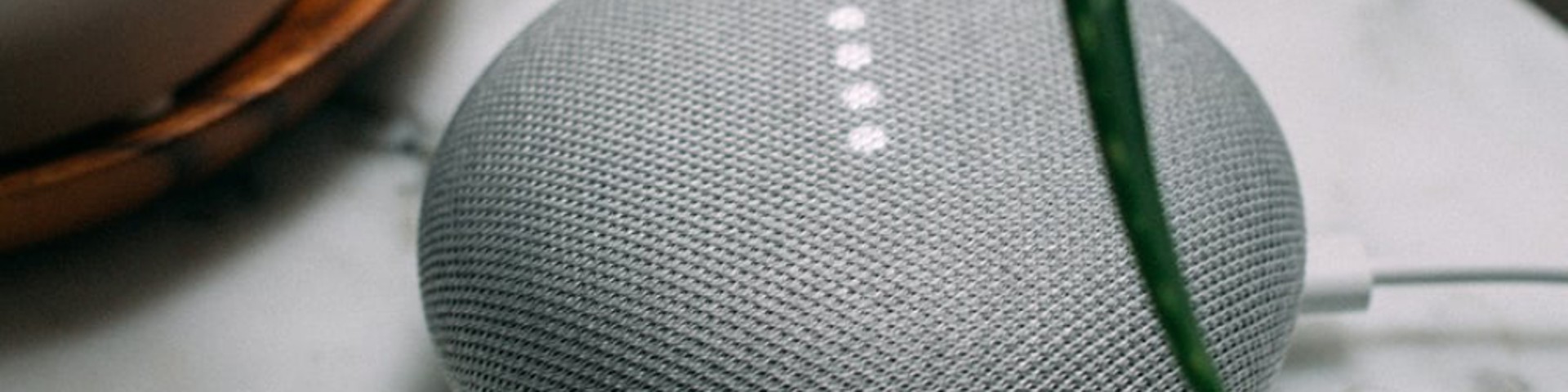 Smart speaker on a table